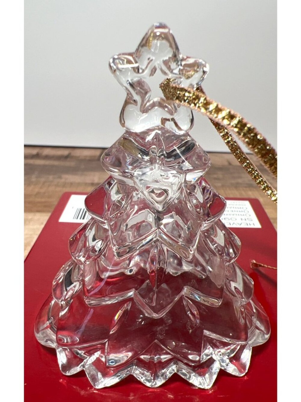 MikasaCrystal Christmas Tree Holiday Ornament Detailed Glass Decor